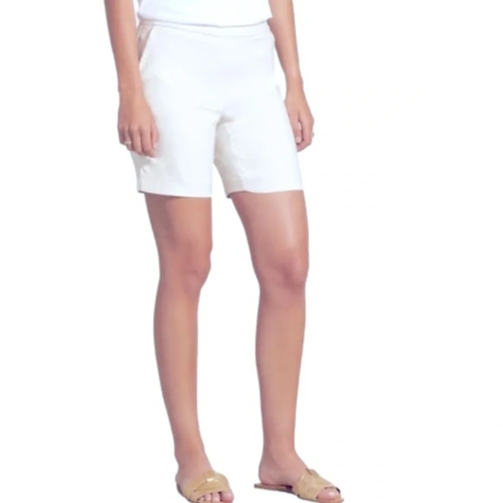 New Tribal Pull on Women's White Shorts Soft Stretchy Comfort Lightweight